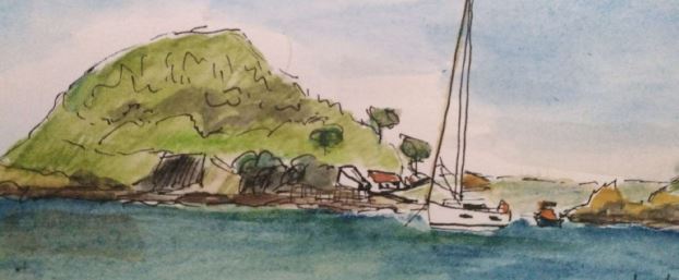RE 25 flotille Manche croquis des mouillages