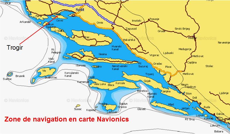 AR 17 prog croatie trogir carte